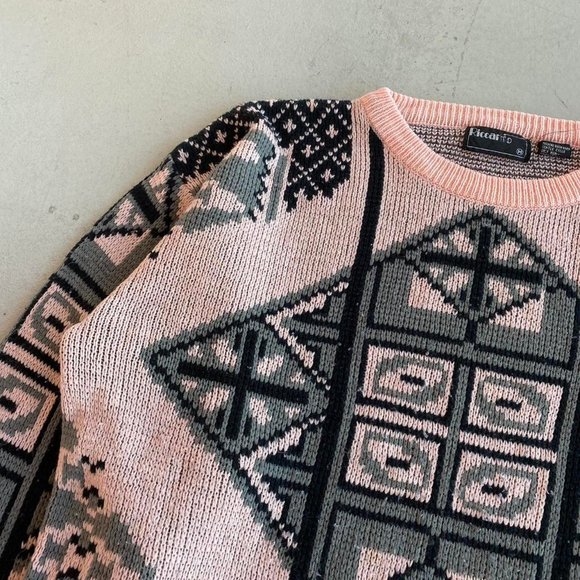 Vintage Pink Knit Sweater - Picture 2 of 4